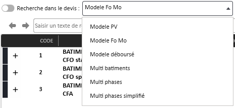 Choix devis