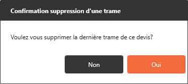 Dialogue supprimer trame
