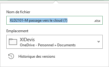 FenetreExcelCloud